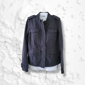 Hinge | Cute Bluish Black Speckled Utility Denim Jacket (SIZE S)